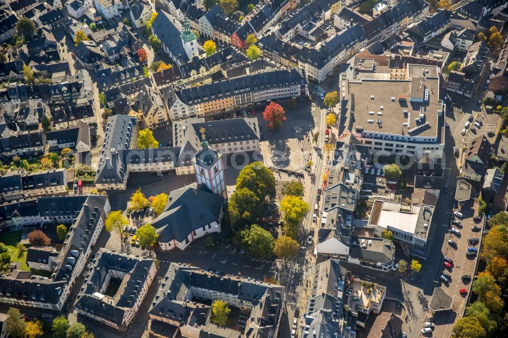 Aerial photograph Siegen - City view of the inner-city area of in Siegen in the state North Rhine-Westphalia