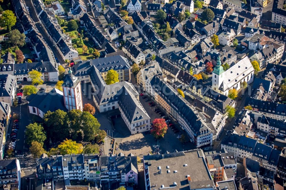 Siegen from above - City view of the inner-city area of in Siegen in the state North Rhine-Westphalia