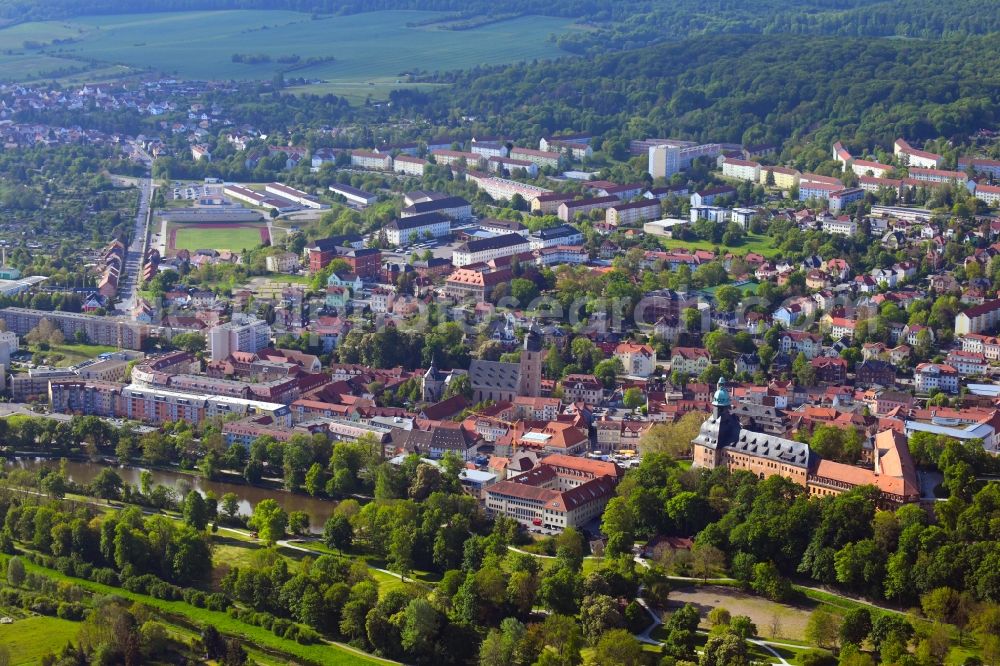 Aerial photograph Sondershausen - City view on down town in Sondershausen in the state Thuringia, Germany