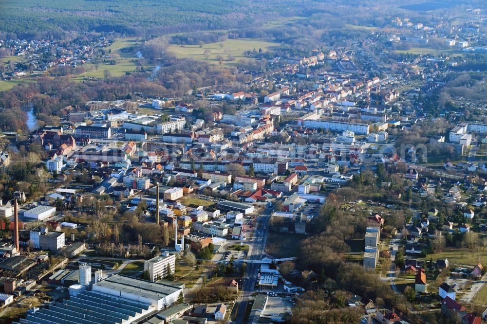 Aerial photograph Spremberg - City view on down town in Spremberg in the state Brandenburg, Germany