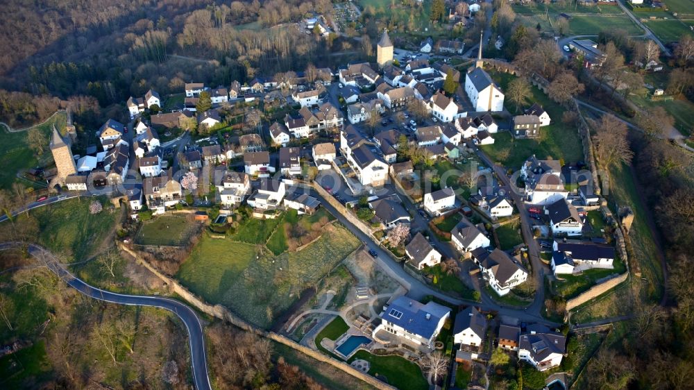 Stadt Blankenberg from above - City view on down town in Stadt Blankenberg in the state North Rhine-Westphalia, Germany