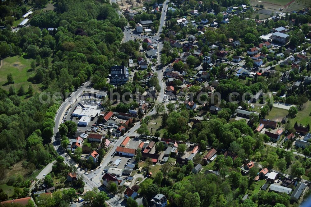 Aerial photograph Stahnsdorf - City view on down town in Stahnsdorf in the state Brandenburg, Germany