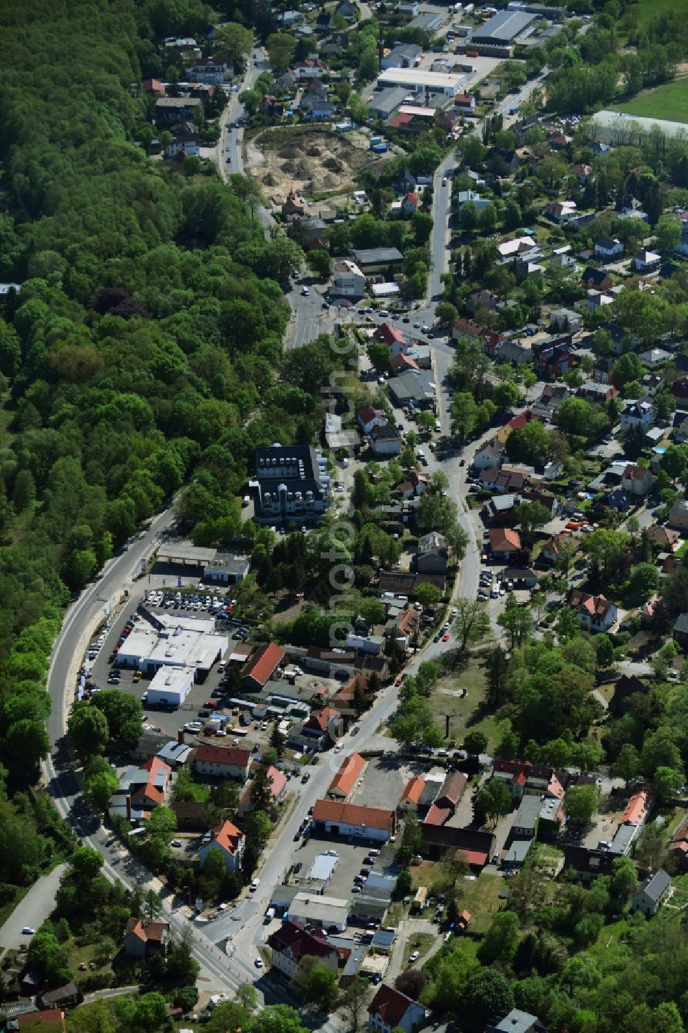 Stahnsdorf from above - City view on down town in Stahnsdorf in the state Brandenburg, Germany