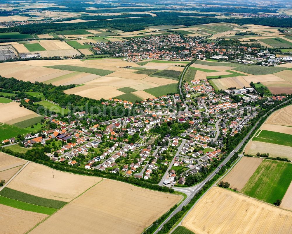 Aerial image Stebbach - City view on down town in Stebbach in the state Baden-Wuerttemberg, Germany