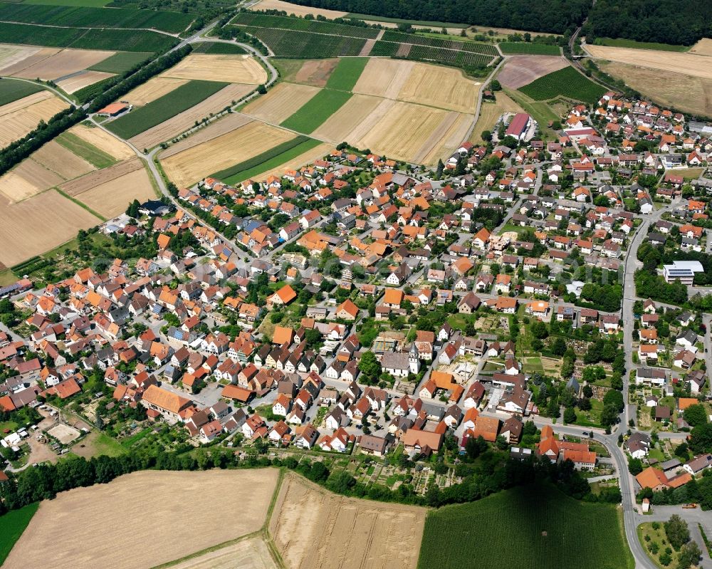 Aerial photograph Stetten a.H. - City view on down town in Stetten a.H. in the state Baden-Wuerttemberg, Germany