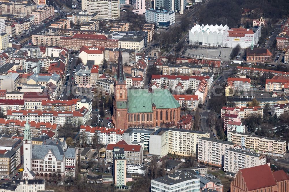 Aerial photograph Stettin - City view from the center of in Stettin in Poland