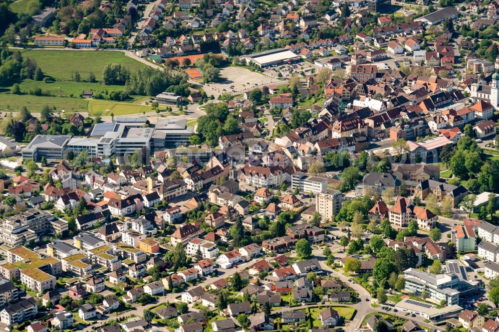 Aerial image Stockach - City view of the city area of in Stockach in the state Baden-Wuerttemberg, Germany