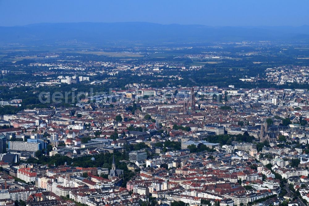 Aerial image Strasbourg - Straßburg - City view of the city area of in Strasbourg in Grand Est, France