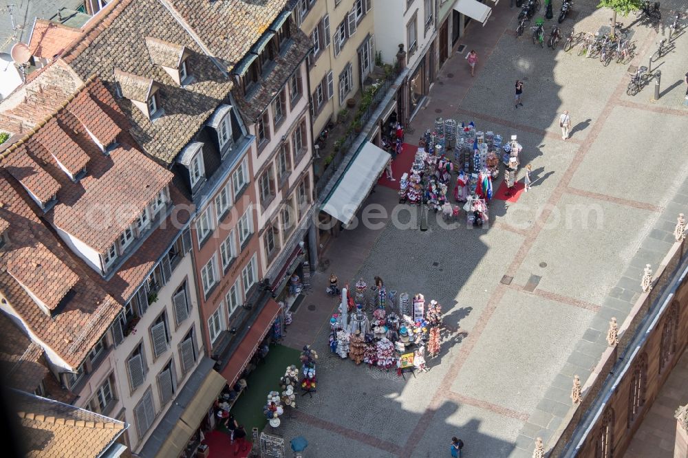 Strasbourg - Straßburg from above - City view of the city area of in Strasbourg in Grand Est, France