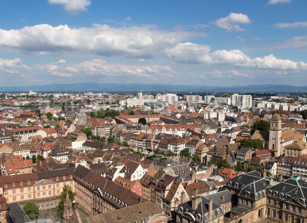 Aerial image Strasbourg - Straßburg - City view of the city area of in Strasbourg in Grand Est, France