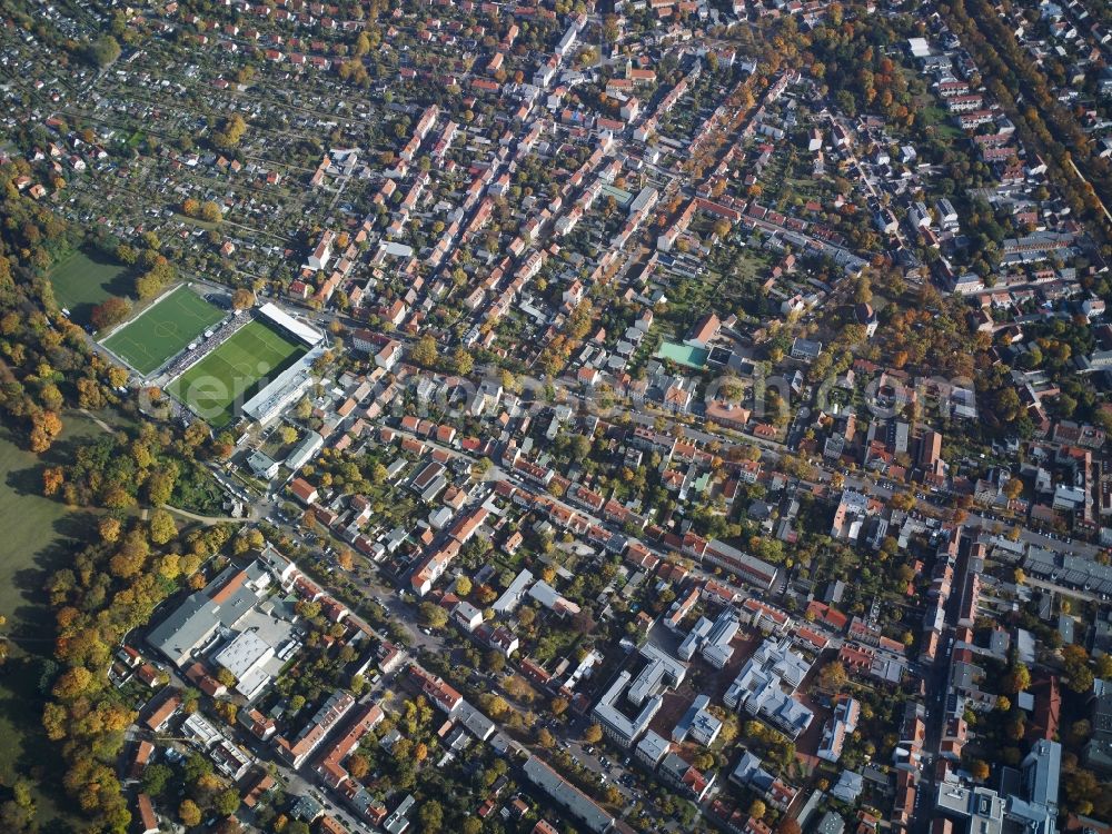 Aerial image Potsdam - City view of the inner-city area at the street Alt Nowawes in the district Babelsberg in Potsdam in the state Brandenburg