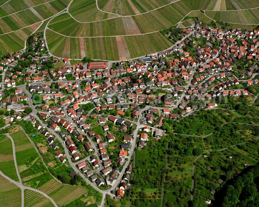 Strümpfelbach from the bird's eye view: City view on down town in Strümpfelbach in the state Baden-Wuerttemberg, Germany