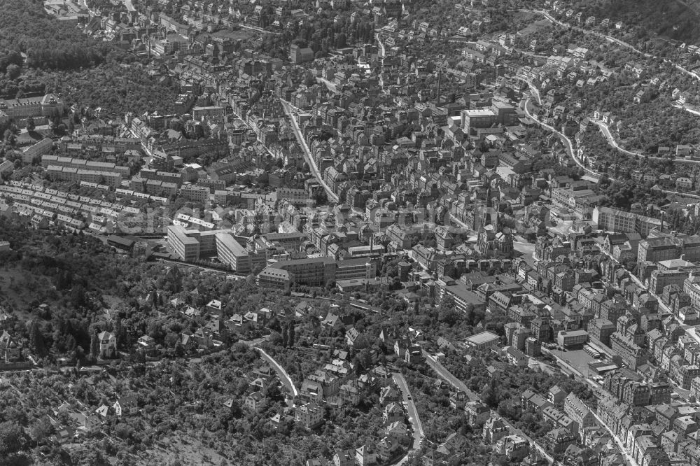 Aerial photograph Stuttgart - City view on down town in Stuttgart in the state Baden-Wuerttemberg, Germany