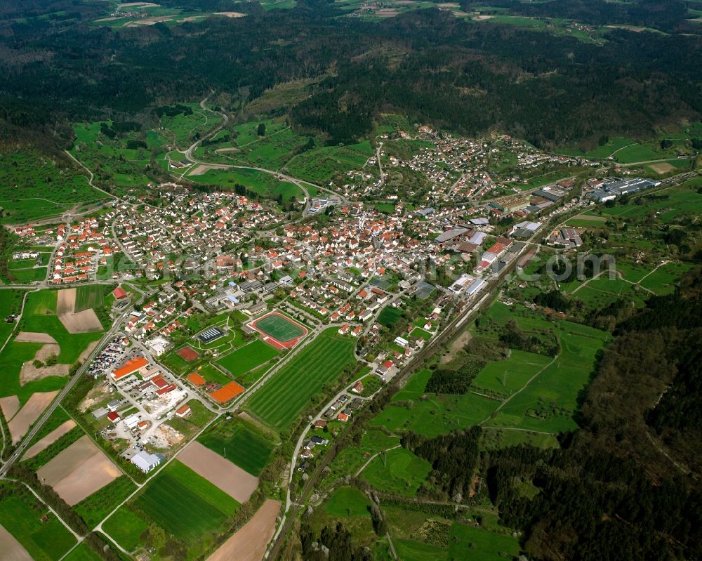 Sulzbach an der Murr from the bird's eye view: City view on down town in Sulzbach an der Murr in the state Baden-Wuerttemberg, Germany