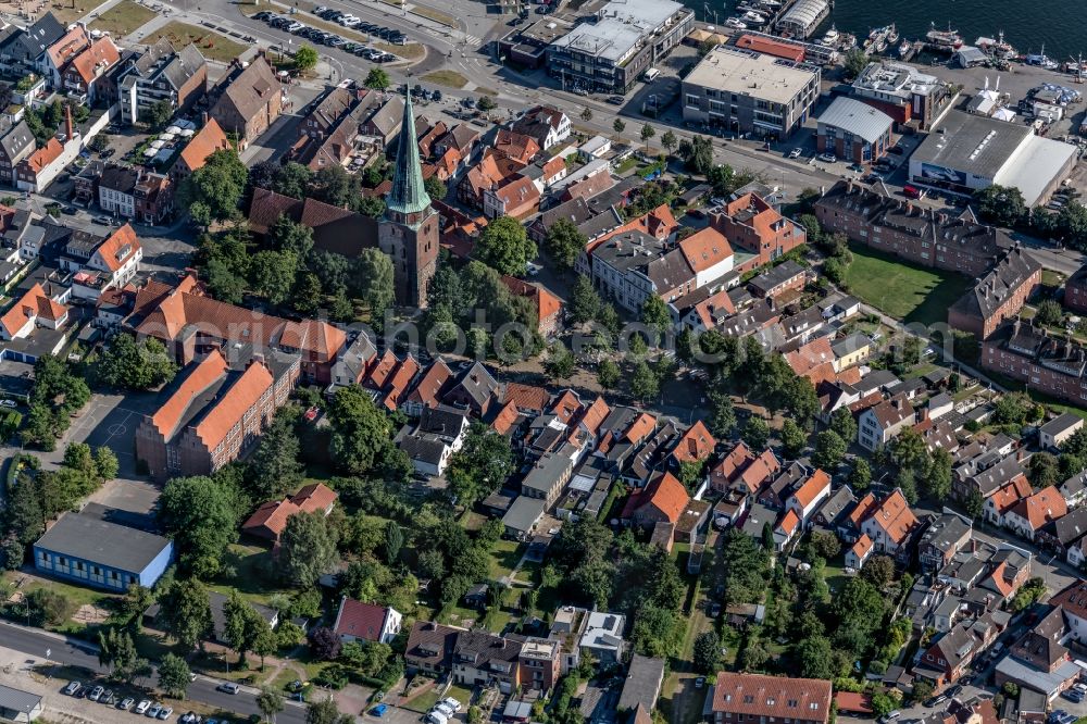 Aerial image Travemünde - City view on down town in Travemuende in the state Schleswig-Holstein, Germany