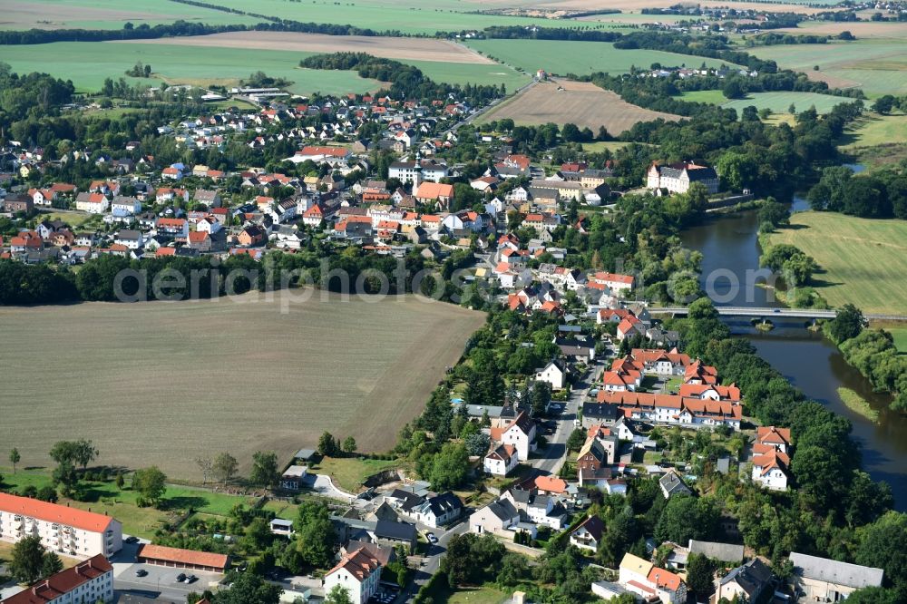 Trebsen/Mulde from the bird's eye view: City view of the city area of in Trebsen/Mulde in the state Saxony