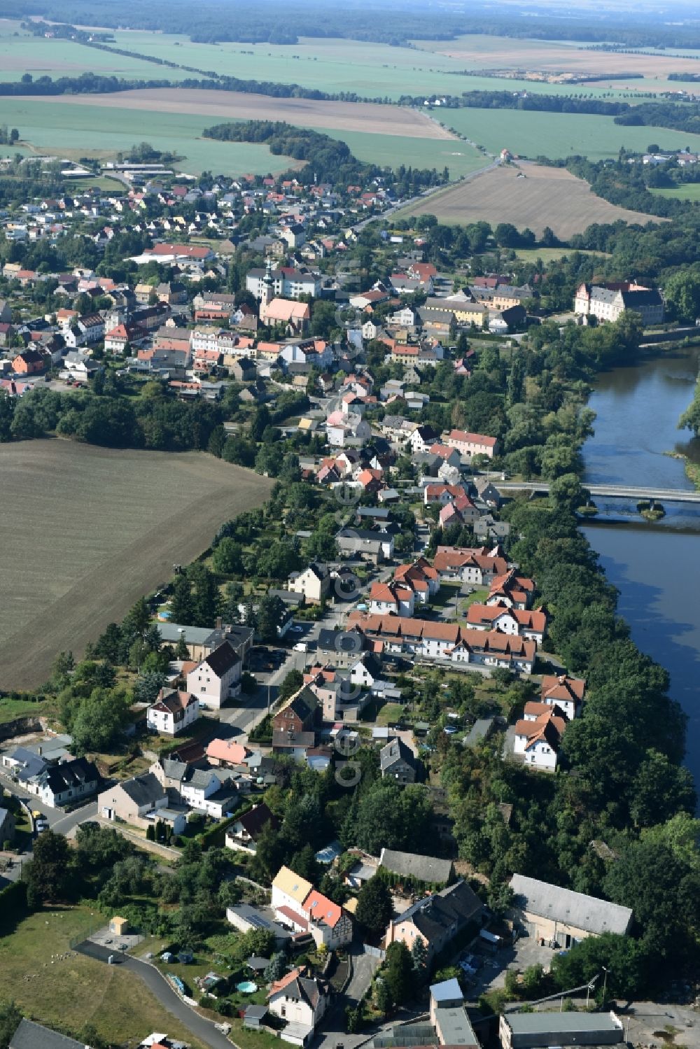 Aerial photograph Trebsen/Mulde - City view of the city area of in Trebsen/Mulde in the state Saxony