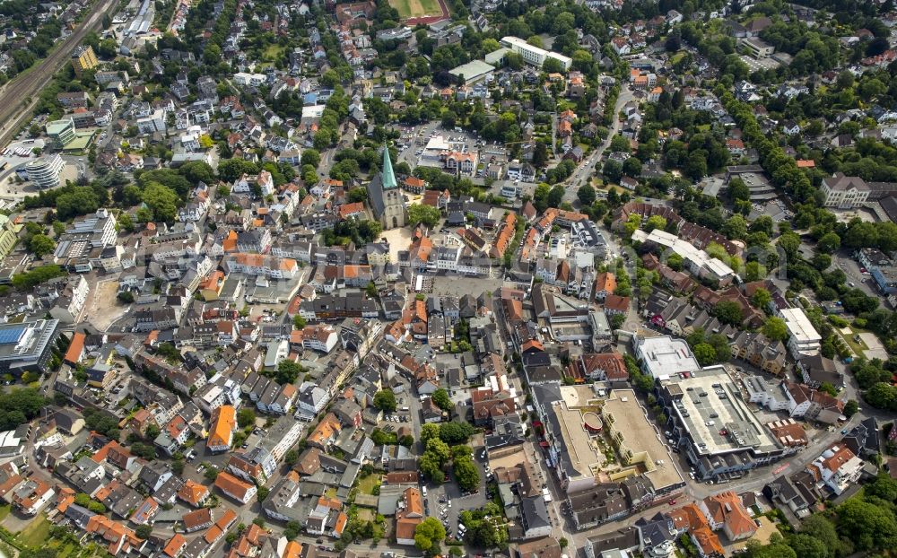 Aerial photograph Unna - City view from the center of in Unna in the state North Rhine-Westphalia