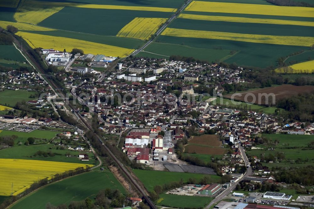 Aerial photograph Vendeuvre-sur-Barse - City view of the city area of in Vendeuvre-sur-Barse in Alsace-Champagne-Ardenne-Lorraine, France