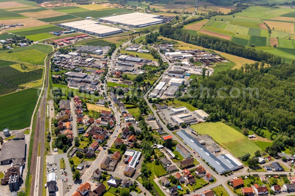 Volkmarsen from above - City view on down town in Volkmarsen in the state Hesse, Germany