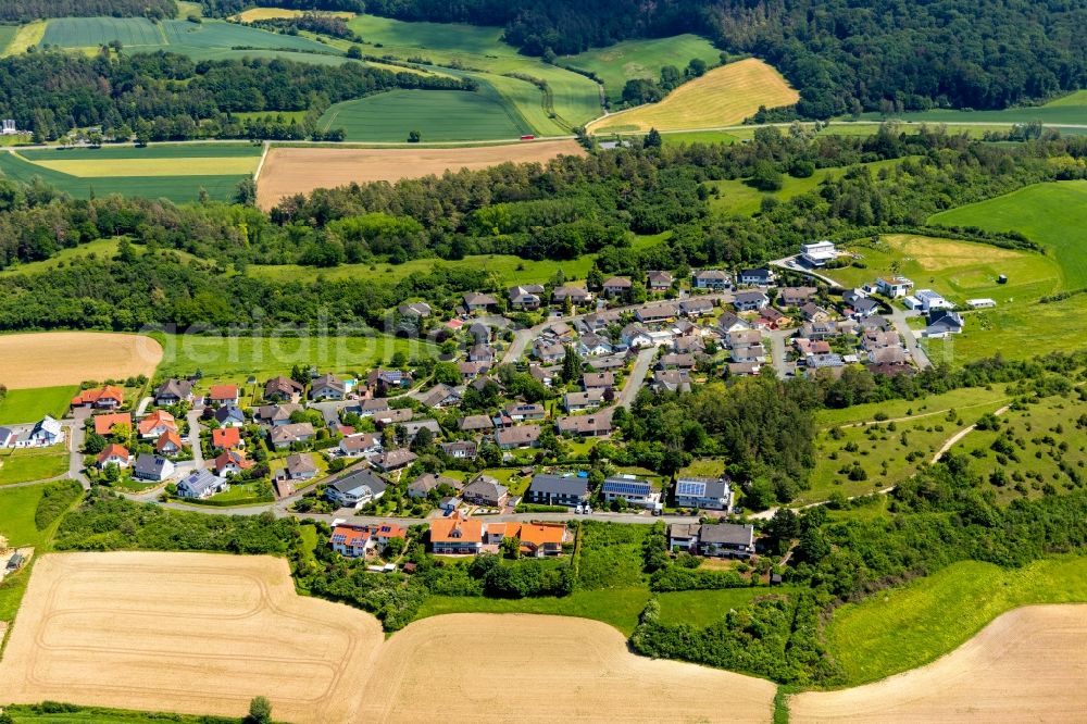 Volkmarsen from above - City view on down town in Volkmarsen in the state Hesse, Germany