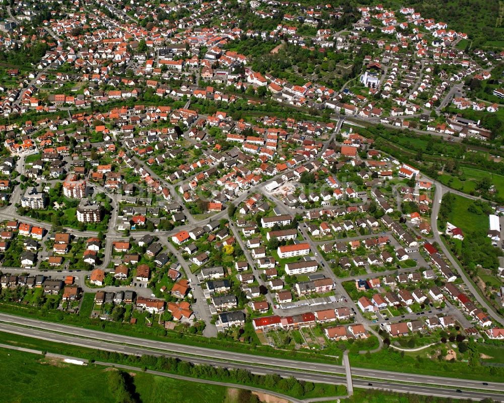 Aerial photograph Walkersbach - City view on down town in Walkersbach in the state Baden-Wuerttemberg, Germany