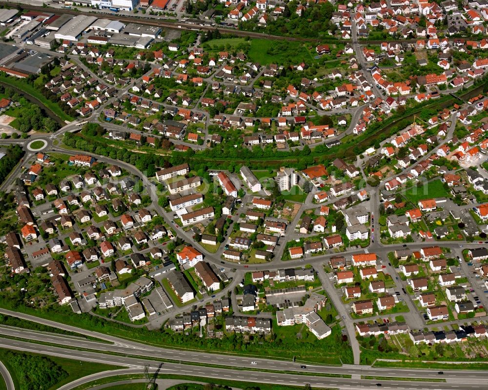 Walkersbach from the bird's eye view: City view on down town in Walkersbach in the state Baden-Wuerttemberg, Germany