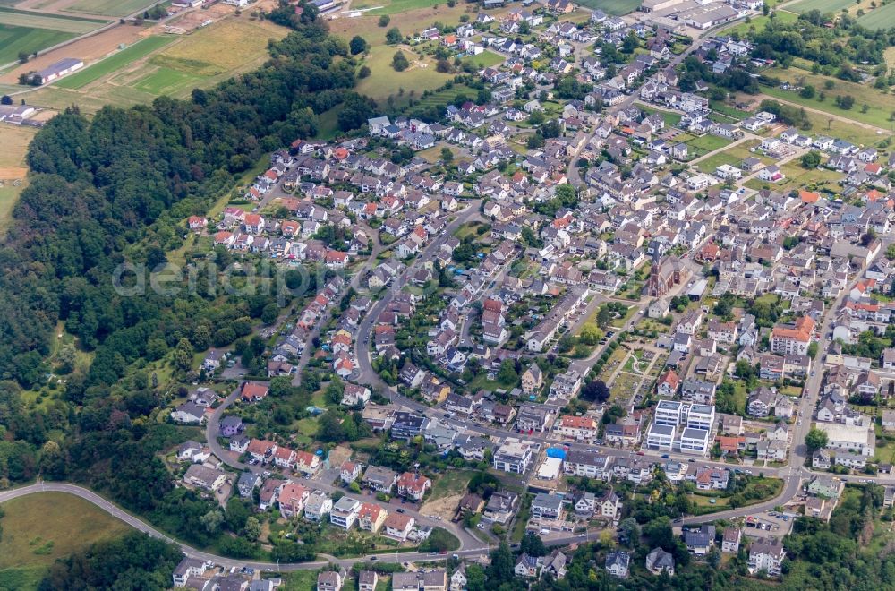 Weitersburg from above - City view on down town in Weitersburg in the state Rhineland-Palatinate, Germany