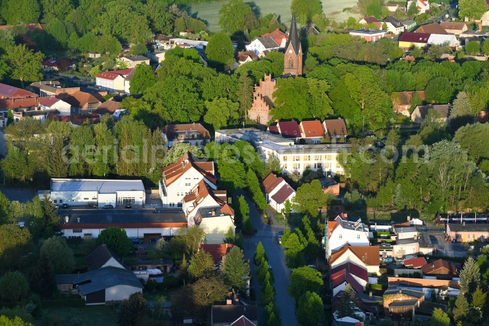 Werneuchen from above - City view of the city area of in Werneuchen in the state Brandenburg, Germany