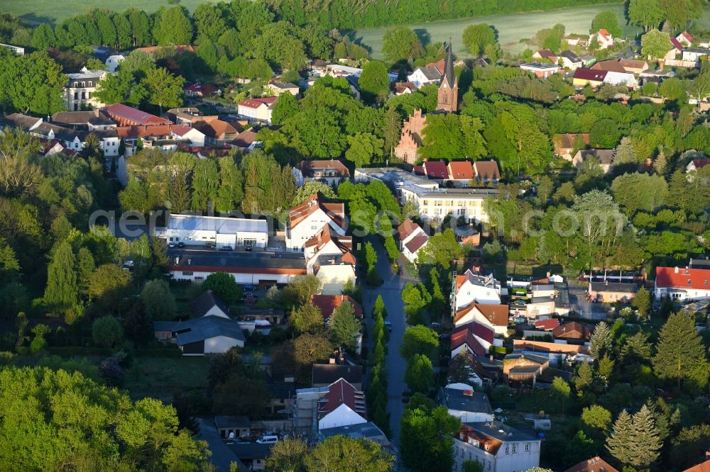 Aerial image Werneuchen - City view of the city area of in Werneuchen in the state Brandenburg, Germany