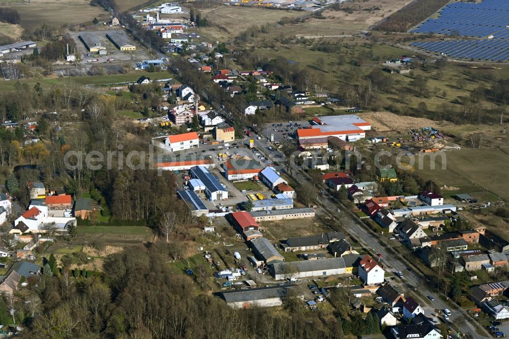 Aerial image Werneuchen - City view of the city area of in Werneuchen in the state Brandenburg, Germany