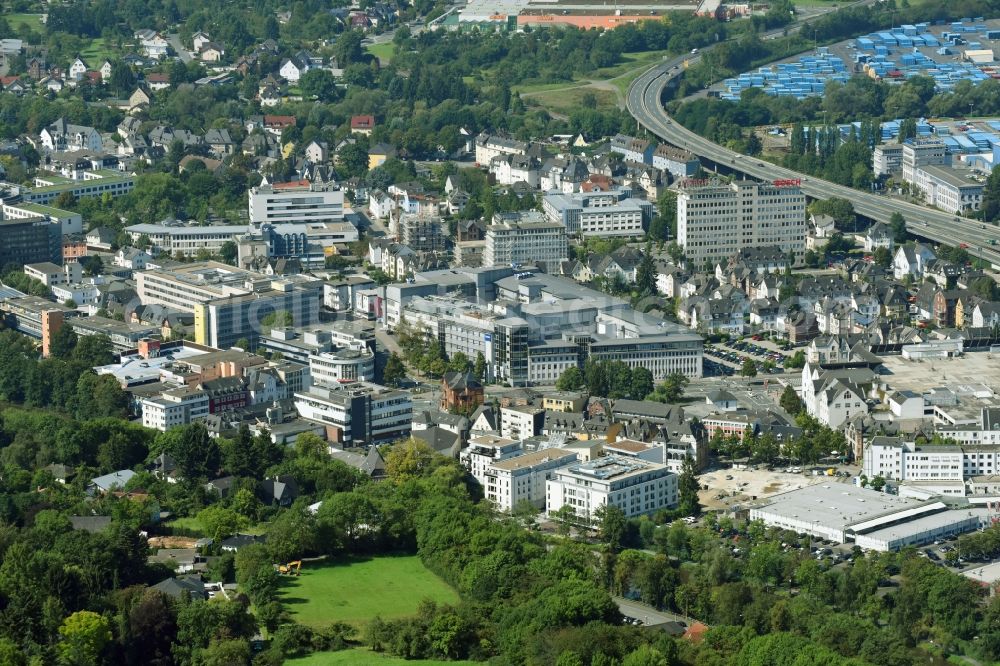 Wetzlar from the bird's eye view: City view of the city area of in Wetzlar in the state Hesse, Germany