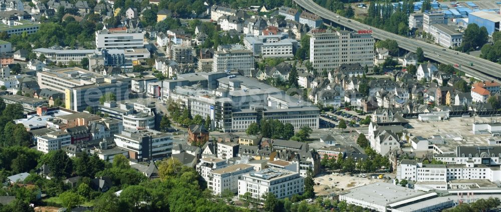 Aerial image Wetzlar - City view of the city area of in Wetzlar in the state Hesse, Germany