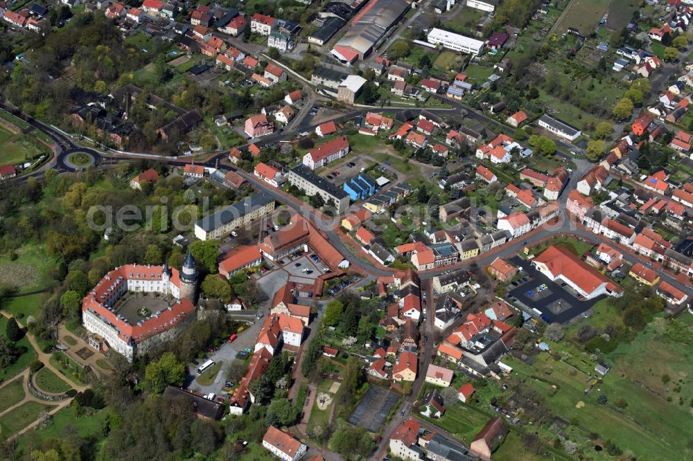 Aerial photograph Wiesenburg/Mark - City view of the city area of in Wiesenburg/Mark in the state Brandenburg