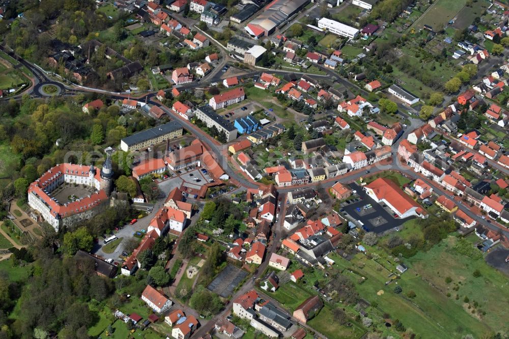 Wiesenburg/Mark from above - City view of the city area of in Wiesenburg/Mark in the state Brandenburg