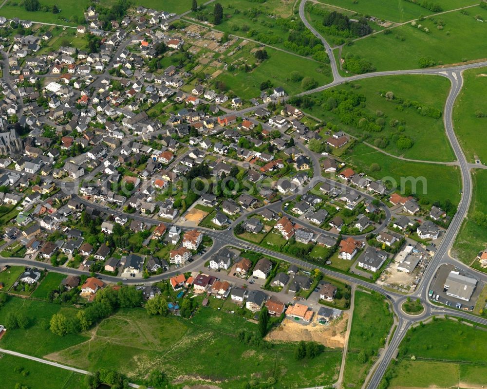 Wirges from the bird's eye view: City view from the center of in Wirges in the state Rhineland-Palatinate