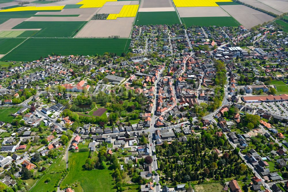 Wittingen from the bird's eye view: City view on down town in Wittingen in the state Lower Saxony, Germany