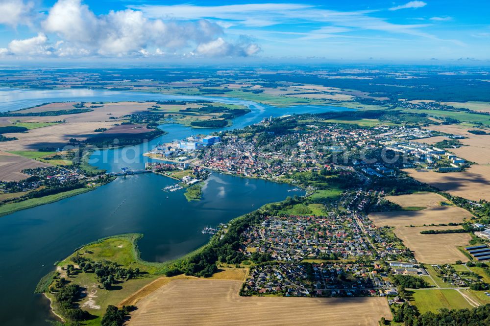 Wolgast from the bird's eye view: City view of the city area of in Wolgast in the state Mecklenburg - Western Pomerania