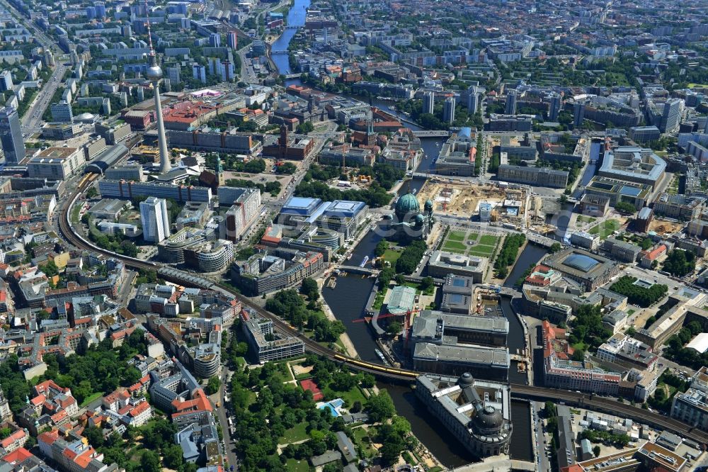 Aerial image Berlin Mitte - Cityscape downtown area in the center of East Berlin Mitte