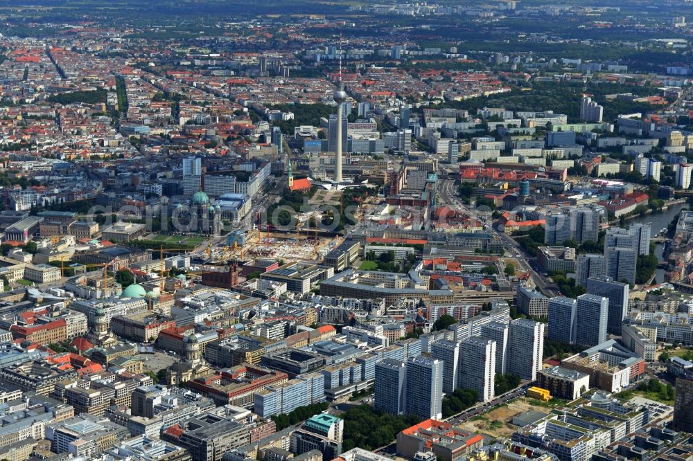 Berlin Mitte from above - Cityscape downtown area in the center of East Berlin Mitte