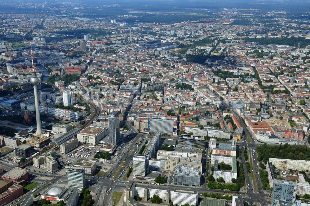 Aerial photograph Berlin Mitte - Cityscape downtown area in the center of East Berlin Mitte