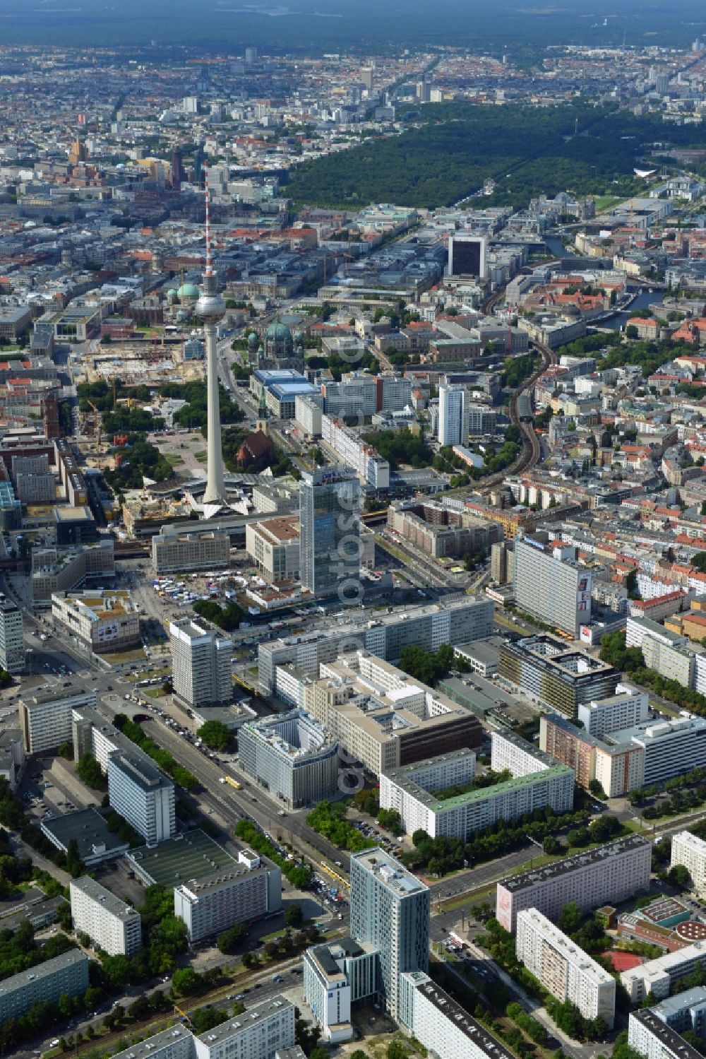 Aerial image Berlin Mitte - Cityscape downtown area in the center of East Berlin Mitte