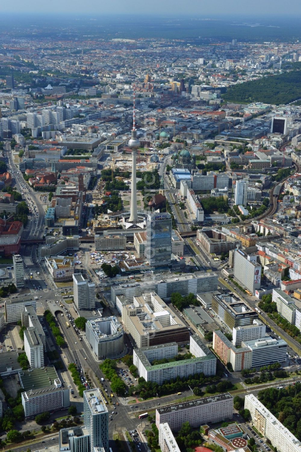 Aerial photograph Berlin Mitte - Cityscape downtown area in the center of East Berlin Mitte