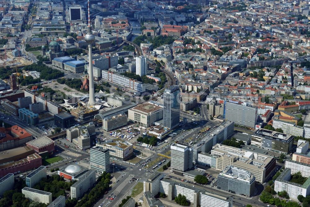 Berlin Mitte from above - Cityscape downtown area in the center of East Berlin Mitte