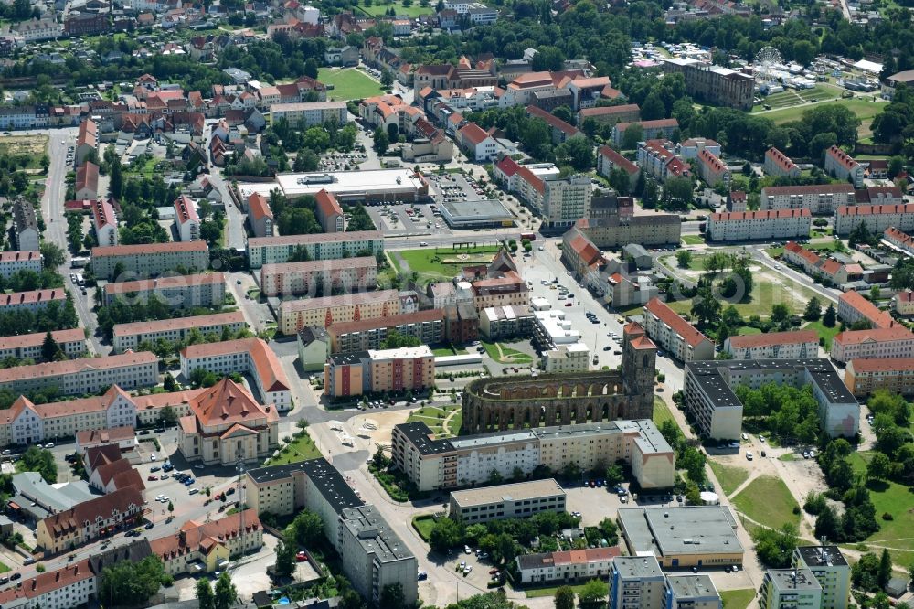 Aerial photograph Zerbst/Anhalt - City view of the city area of in Zerbst/Anhalt in the state Saxony-Anhalt, Germany