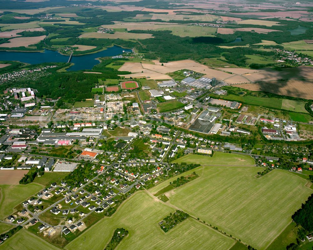 Zeulenroda from the bird's eye view: City view on down town in Zeulenroda in the state Thuringia, Germany