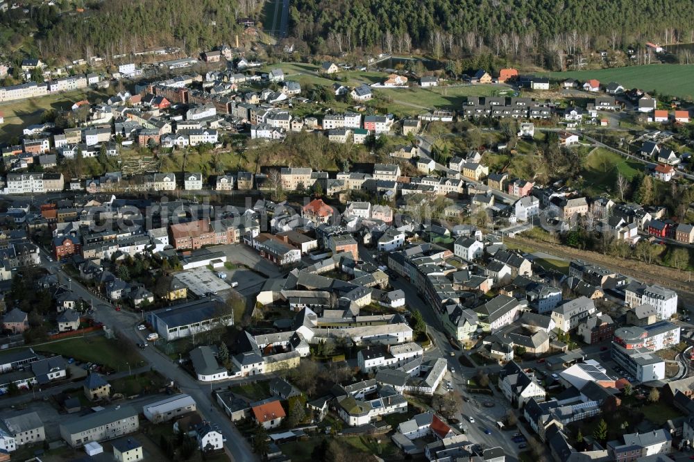 Aerial image Zeulenroda-Triebes - City view of the city area of in Zeulenroda-Triebes in the state Thuringia