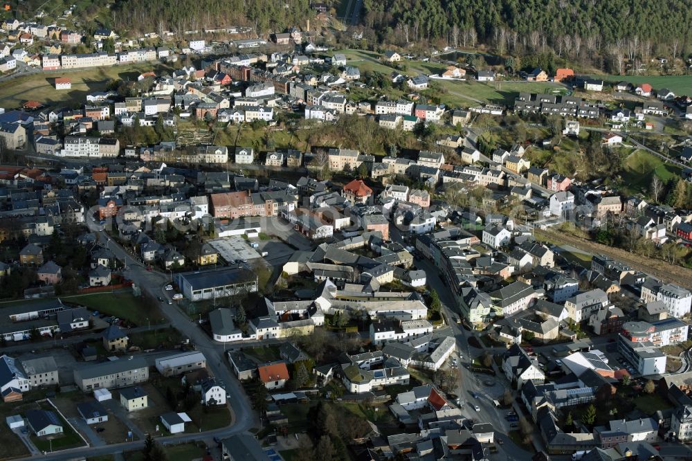 Aerial photograph Zeulenroda-Triebes - City view of the city area of in Zeulenroda-Triebes in the state Thuringia