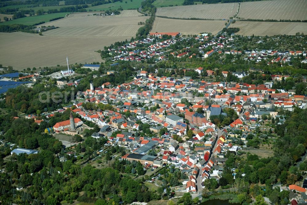 Aerial image Zörbig - City view on down town in Zoerbig in the state Saxony-Anhalt, Germany