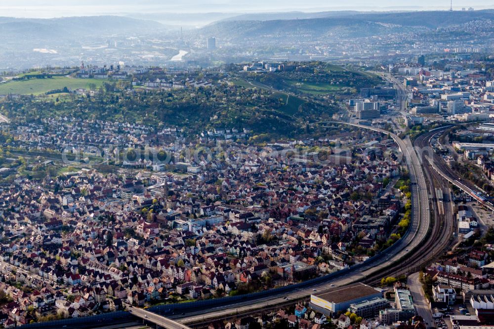 Aerial image Zuffenhausen - City view on down town in Zuffenhausen in the state Baden-Wuerttemberg, Germany